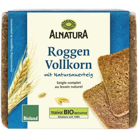 Alnatura pain de seigle complet bio  500g
