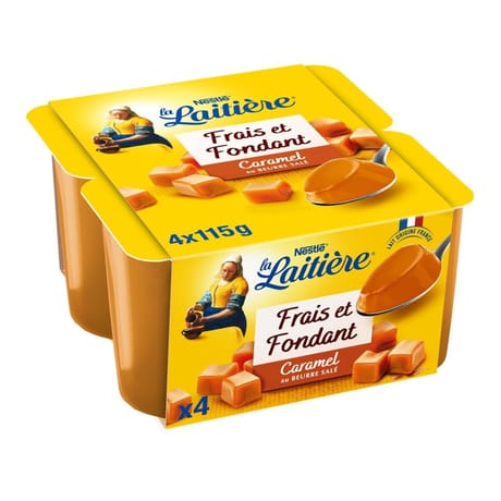 La Laitière frais et fondant caramel 4x115g