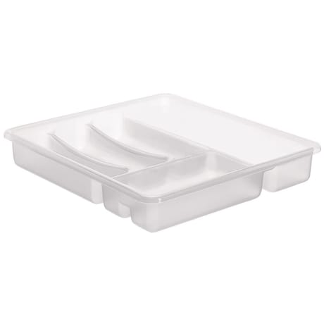 Range couverts 6 compartiments transparent