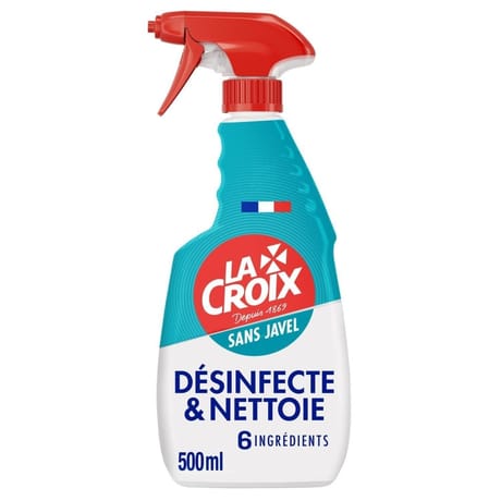 La croix sans javel nettoyant 6 ingrédients spray cuisine 500ml