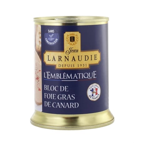 Jean larnaudie l'emblématique bloc de foie gras de canard France boite 250g