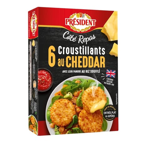 Président côté repas 6 croustillants au cheddar 150g