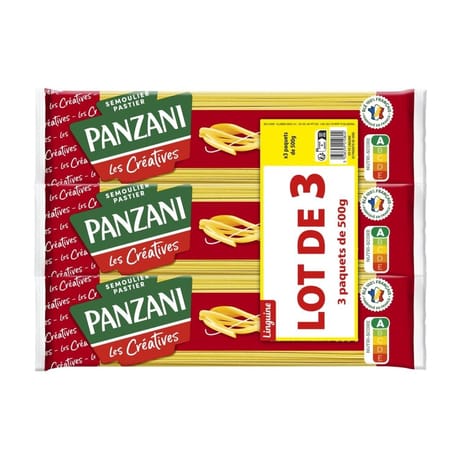 Panzani pates linguine 500g x 3