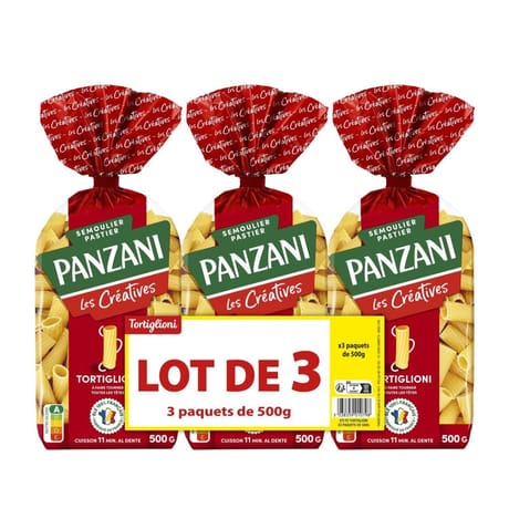 Panzani pates tortiglioni 500gx3