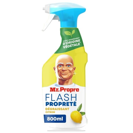 Mr propre flash proprete spray degraissant et nettoyant citron 800ml