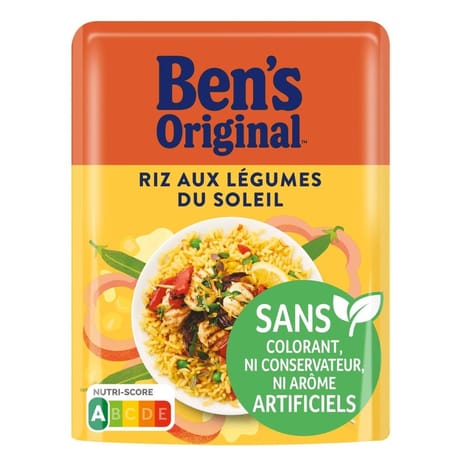 Ben's original riz micro ondable aux legumes du soleil 2 mn 220g