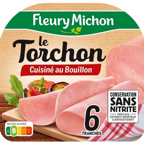 Fleury michon 6 tranches jambon torchon conservation sans nitrite 210g