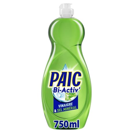 Paic bi-activ liquide vaisselle vinaigre & sel minéral 750ml