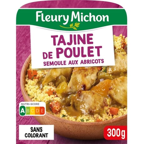 Fleury michon tajine de poulet, abricots & semoule 300g