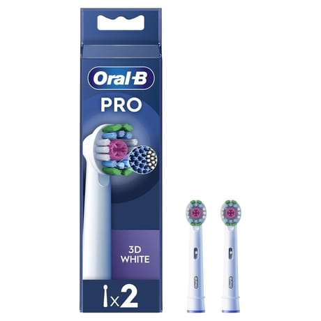Oral-b pro 3d white brossettes pour brosse à dents x2