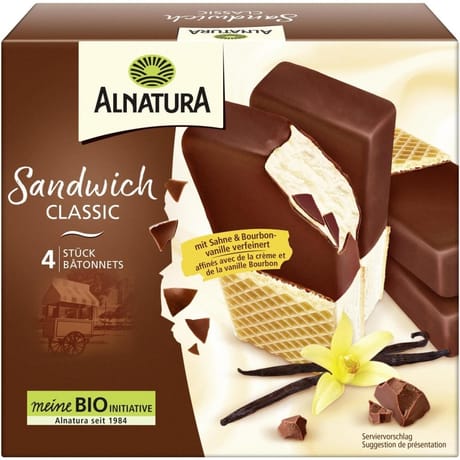 Alnatura sandwich classique bio 4x110ml 260g