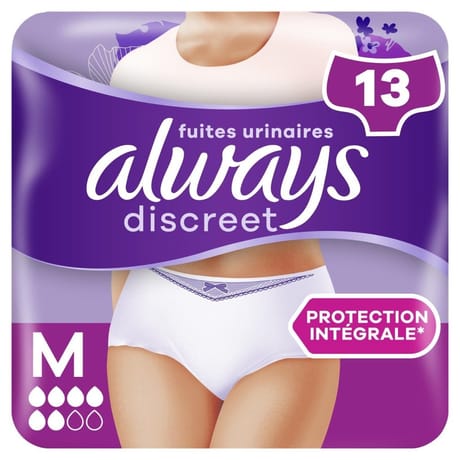 Always discreet incontinence sous-vetements normal m x13