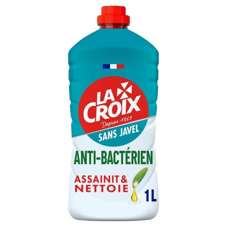 La croix sans javel flacon nettoyant ménager anti-bactérien huile essentielle sauge 1l
