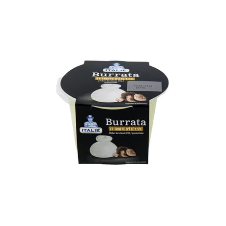 Burrata et truffe d'été 1.5% (tuber aestivum) arômatisé100g