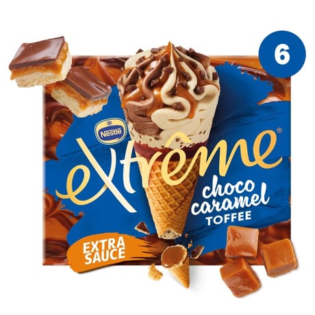 Extrême 6 cônes choco caramel toffee 426g