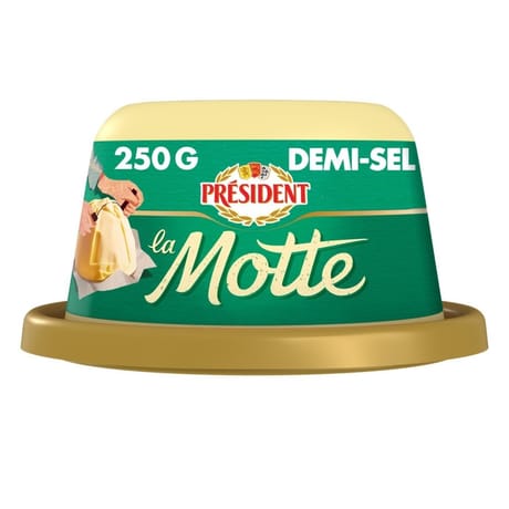 Président beurre gastronomique la motte demi sel 250g