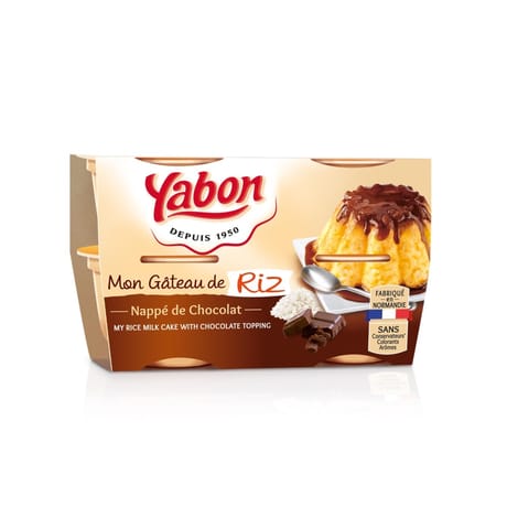 Yabon gâteau de riz chocolat 4x125g-500g