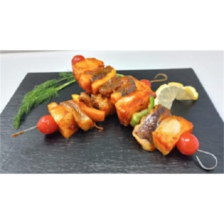 Brochette duo d'encornets marinés à l'andalouse