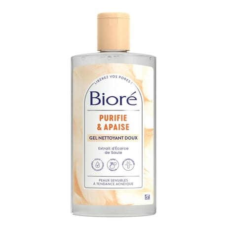 Bioré gel nettoyant doux purifie & apaise 200 ml