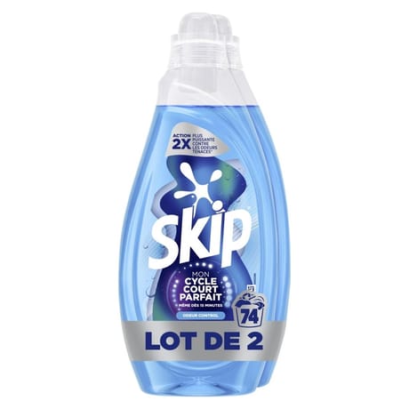Skip mon cycle court parfait odeur control 37 lavages x 2 - 2.96l
