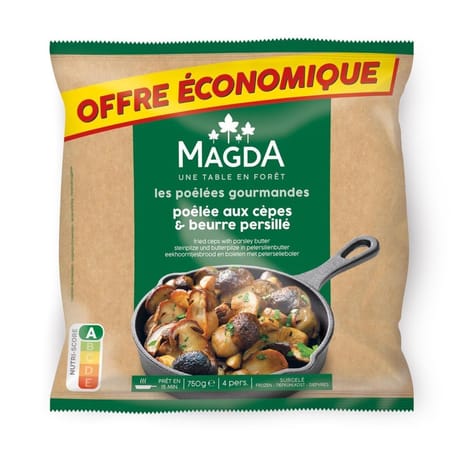 Magda poêlée aux cèpes et beurre persillé 750g offre économique