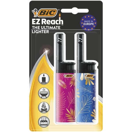 Bic ez reach briquets multi-usages avec tige de 3.5 cm x2