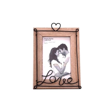 Cadre-photo 'love' fil metal
