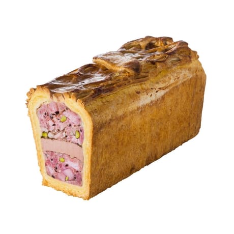 Pâté en croute de pintade aux morilles et champignons noirs sous vide