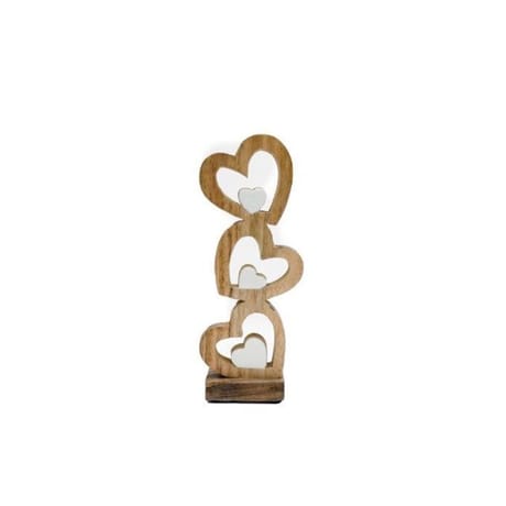 Deco coeur en bois 20cm