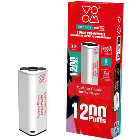Lot 2 pods pastèque glacé 0mg - Voom