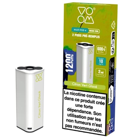 Lot 2 pods citron vert glacé 10mg - Voom