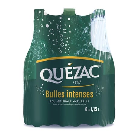 Quezac eau minérale naturelle gazeuse intense 6x115 cl