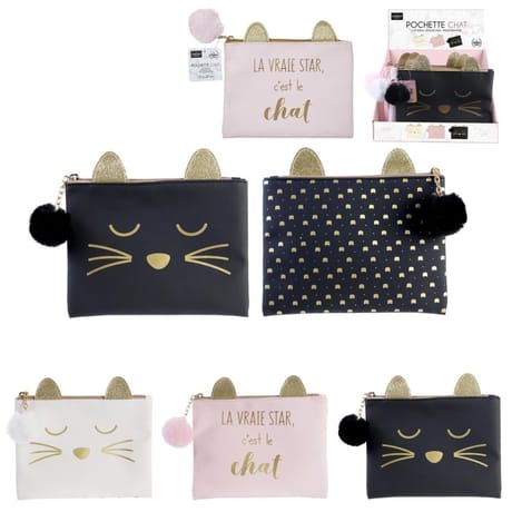 Pochette chat 20x18cm