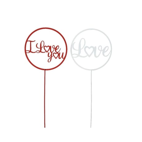 Décoration métal "i love you"