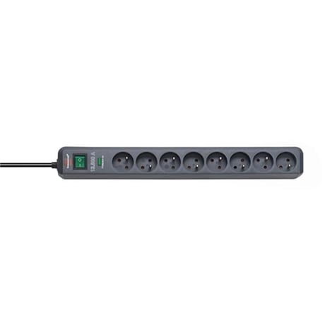 Brennenstuhl socle 8 prises anthracite 1,4m H05VV-F
