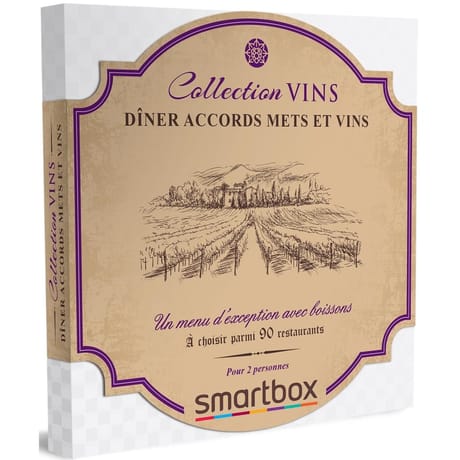 Coffret smartbox Dîner accords mets et vins