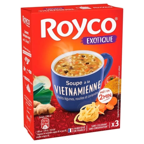 Royco minute soup soupe à la Vietnamienne étui de 3 sachets de 20cl 48g