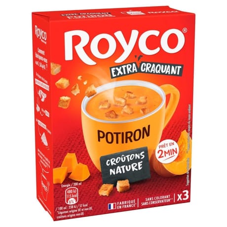 Royco soupe potiron croutons romarin 3 sachets