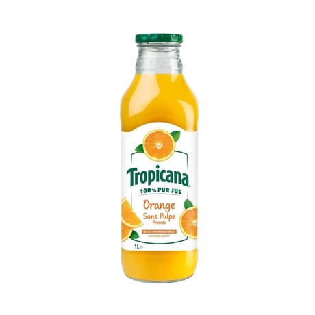 Tropicana pure prenium orange sans pulpe 1l