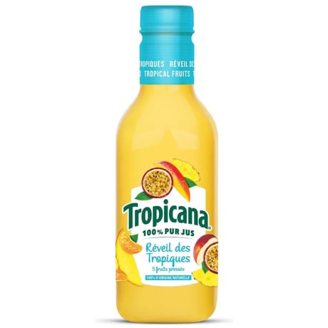Tropicana pur jus réveil des tropiques pet 90cl