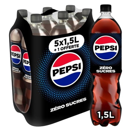 Pepsi zéro 5x1.5l + 1 offerte
