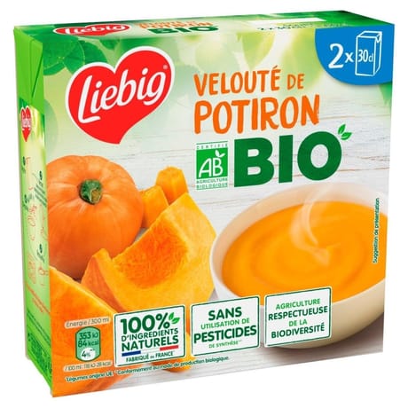 Liegig bio veloute de potiron 2x 30 cl 600g