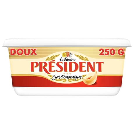 Président beurre gastronomique doux 82% mg 250g