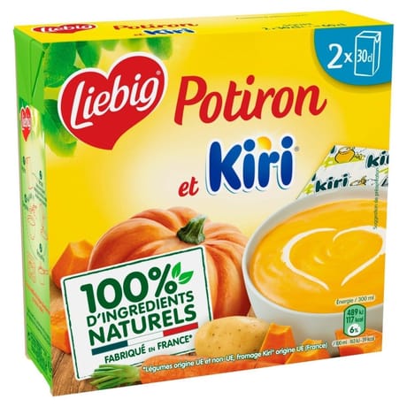 Liebig doux plaisir potiron au kiri briques 2x30 cl 600g