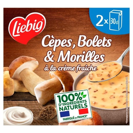 Liebig delice forestier cepes bolets et morilles a la creme fraiche 2x30cl 600g