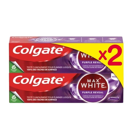 Colgate dentifrice tube purple 2x75ml