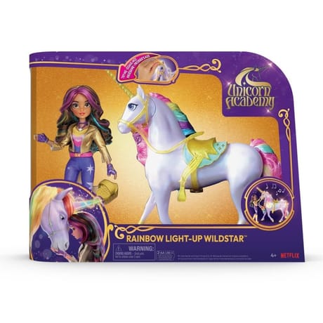 Licorne a fonctions 28 cm wildstar + poupée 24cm Unicorn Academy