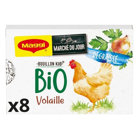 Maggi bouillon bio de volaille dégraissé 80g