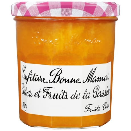 Bonne maman confiture pêche et fruits de la passion 370g