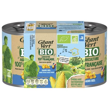 Géant vert mais bio san sel  280g